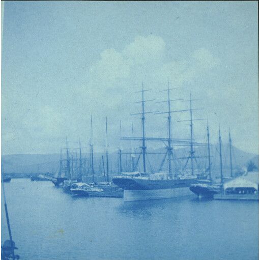 Ships at anchor in Pearl Harbor