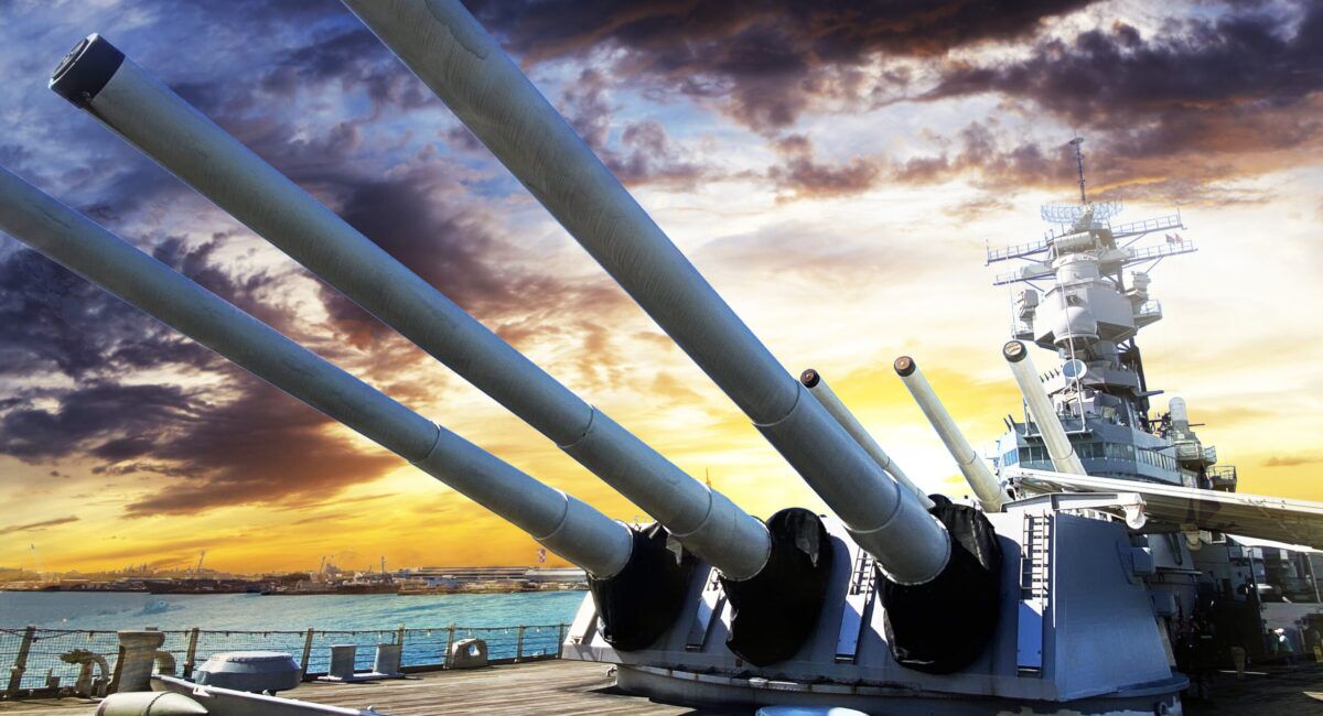 Missouri on a cloudy day in Hawaii